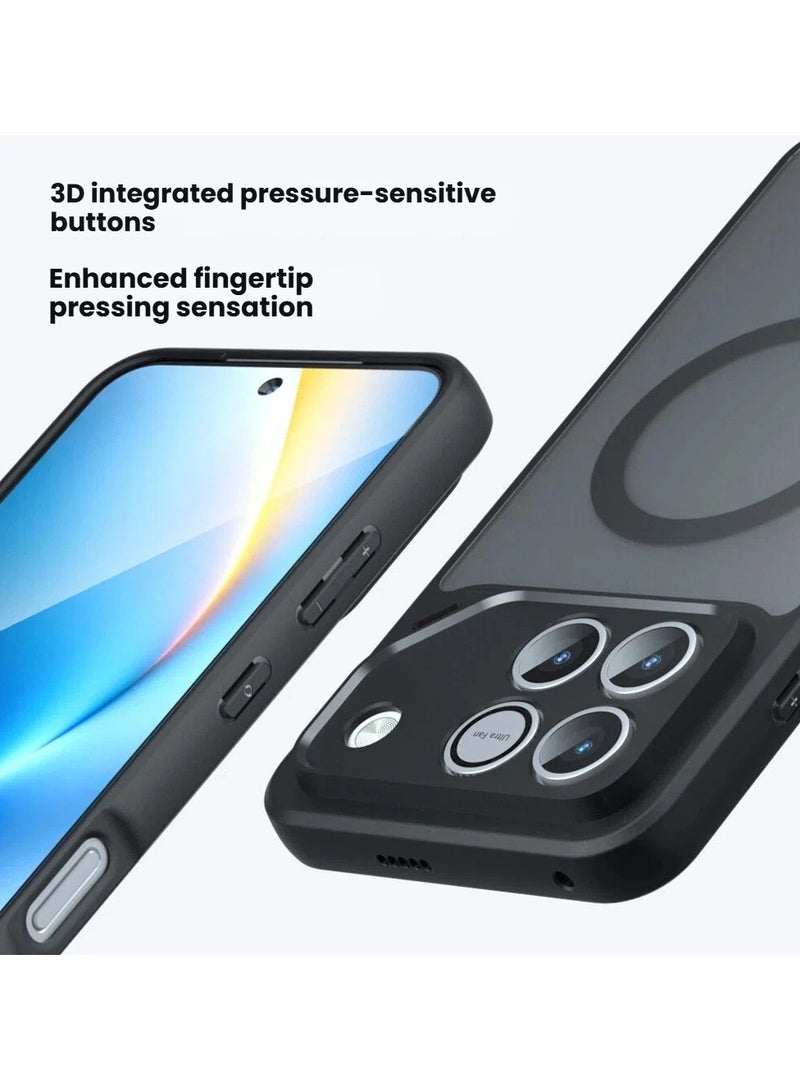 عام غطاء واقي مغناطيسي متوافق مع هواتف Honor WIN / WIN RT، يدعم الشحن اللاسلكي، مصنوع من مادة TPU المختارة بتصميم Airbag رباعي الزوايا للحماية من الصدمات والسقوط. - Image 3